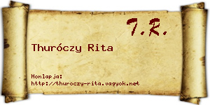 Thuróczy Rita névjegykártya