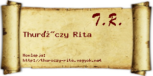 Thuróczy Rita névjegykártya